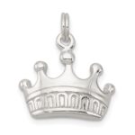 Sterling Silver Polished Crown Charm