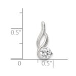 Sterling Silver CZ Pendant Chain Slide - Image 3