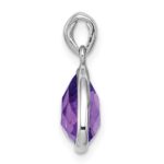Sterling Silver Rhodium-plated Amethyst Pendant - Image 2