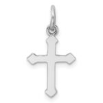 Sterling Silver RH Plated Child's Polished Cross Pendant - Image 4