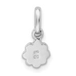 Sterling Silver RH-plated White & Yellow Enamel Daisy Children's Pendant - Image 4