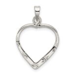 Sterling Silver Polished & D/C Heart Pendant - Image 4