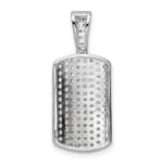 Sterling Silver Rhodium-plated Polished CZ Pendant - Image 4