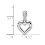 Sterling Silver RH CZ Heart Dangle Pendant - Image 3