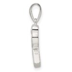 Sterling Silver Polished Geometric Shapes CZ Pendant - Image 2