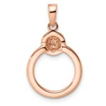 Sterling Silver & Rose Gold-plated CZ Circle Pendant - Image 4