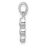 Sterling Silver RH Polished CZ  Pendant - Image 2