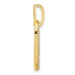 Sterling Silver Gold-tone with Micro Pave CZ Pendant - Image 2