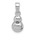 Sterling Silver Rhodium-plated Polished Amethyst Pendant - Image 3