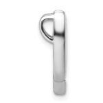 Sterling Silver Rhodium-plated CZ Chain Slide Pendant - Image 2