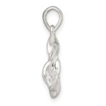 Sterling Silver Polished CZ in Twisted Circle Pendant - Image 2