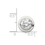 Sterling Silver 8mm CZ Round Slide - Image 3