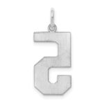 Sterling Silver/Rhodium-plated Polished Number 5 Charm - Image 4
