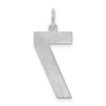 Sterling Silver/Rhodium-plated Polished Number 7 Charm - Image 4