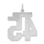 Sterling Silver/Rhodium-plated Polished Number 45 Charm - Image 4