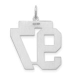 Sterling Silver/Rhodium-plated Polished Number 97 Charm - Image 4