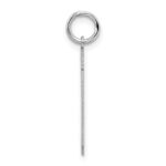 Sterling Silver/Rhodium-plated Satin Number 19 Charm - Image 2