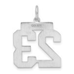 Sterling Silver/Gold-plated Satin Number 23 Charm - Image 3