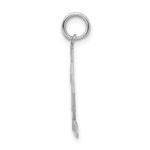 Sterling Silver/Rhodium-plated Satin Number 42 Charm - Image 2