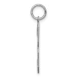Sterling Silver/Rhodium-plated Satin Number 3 Charm - Image 2