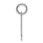 Sterling Silver/Rhodium-plated Satin Number 4 Charm - Image 2
