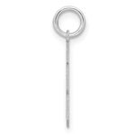 Sterling Silver/Rhodium-plated Satin Number 18 Charm - Image 2