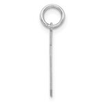 Sterling Silver/Rhodium-plated Satin Number 30 Charm - Image 2