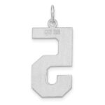 Sterling Silver/Rhodium-plated Polished Number 5 Charm - Image 3