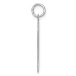 Sterling Silver/Rhodium-plated Satin Number 0 Charm - Image 2