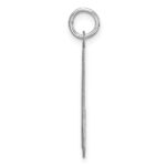 Sterling Silver/Rhodium-plated Satin Number 4 Charm - Image 2