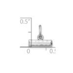 Sterling Silver Rhodium-plated Diamond-cut #Top Charm - Image 3