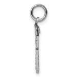 Sterling Silver Rhodium-plated Diamond-cut #26 Charm - Image 2