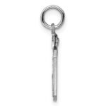 Sterling Silver Rhodium-plated Diamond-cut #30 Charm - Image 2