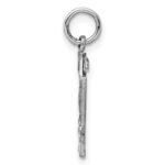Sterling Silver Rhodium-plated Diamond-cut #44 Charm - Image 2