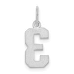 Sterling Silver/Rhodium-plated Polished Number 3 Charm - Image 4