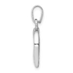 Sterling Silver Rhodium-plated CZ Heart Earring and Pendant Set - Image 4