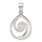 Sterling Silver CZ in Teardrop Pendant and Earrings Set - Image 7