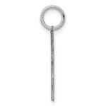 Sterling Silver Rhodium-plated Laser Designed Cross Charm - Image 2