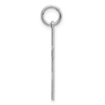 Sterling Silver Rhodium-plated Laser Designed Cross Pendant - Image 2