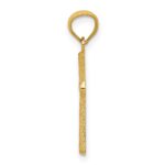 14k Diamond-cut Cross Pendant - Image 2