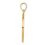 14k Polished and Satin Hollow Large Saint Anthony Medal Pendant - Image 2