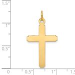 14k Polished Cross Pendant - Image 4