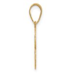 14k Brushed Border Script Number 3 Pendant - Image 2