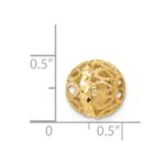 14k Diamond-cut Filigree Ball Chain Slide - Image 3