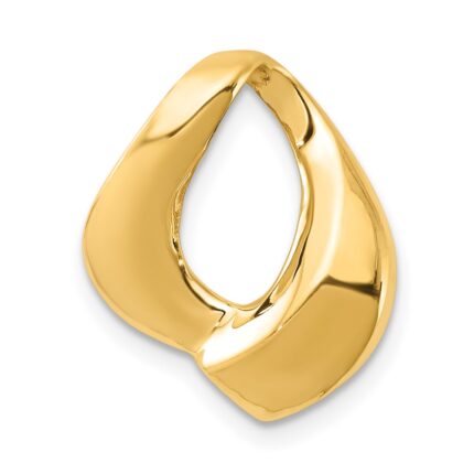 14K Polished Slide Fits up to 6mm Regular/8mm Fancy or Reversible Omega