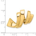 14k Polished Spiral Slide Fits up to 8mm Regular/10mm Fancy or Reversible Omega - Image 4
