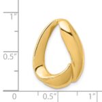 14K Polished Oval Slide Fits up to 8mm Regular/10mm Fancy or Reversible Omega - Image 4