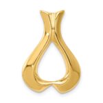14k Polished Slide Fits up to 2mm Regular/3mm Fancy or Reversible Omega