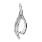 14k White Gold Polished Slide Fits up to 6mm Regular/Fancy/Reversible Omega - Image 4