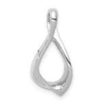 14k White Gold Polished Chain Slide